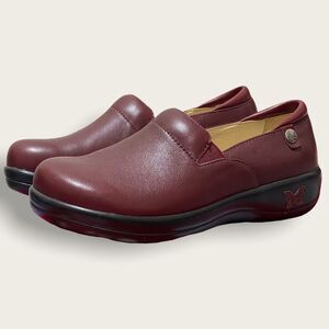 Alegria by PG Lite Keli Rhone Red PRO Leather Clogs NWOB